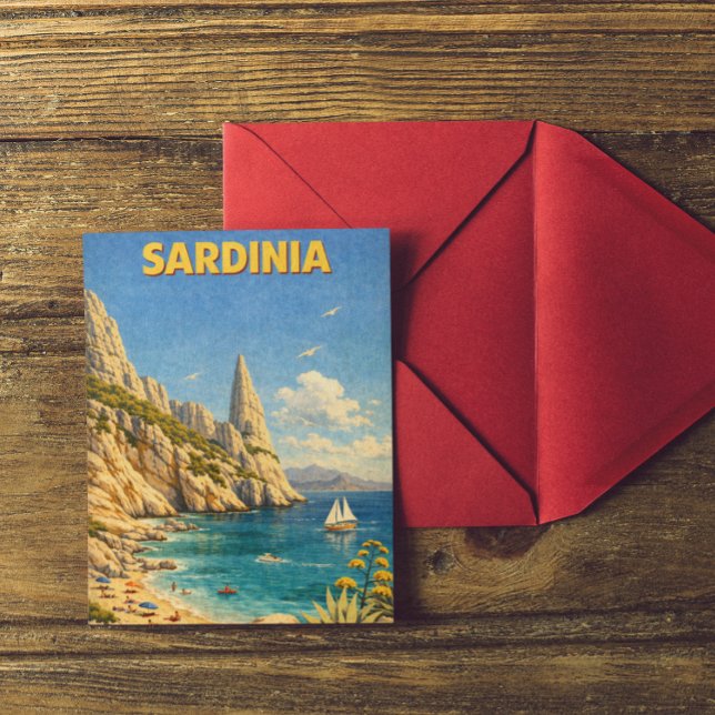 Vintage Sardinia Travel Cala Goloritzé Postcard (Vintage Sardinia Travel Cala Goloritzé Postcard)