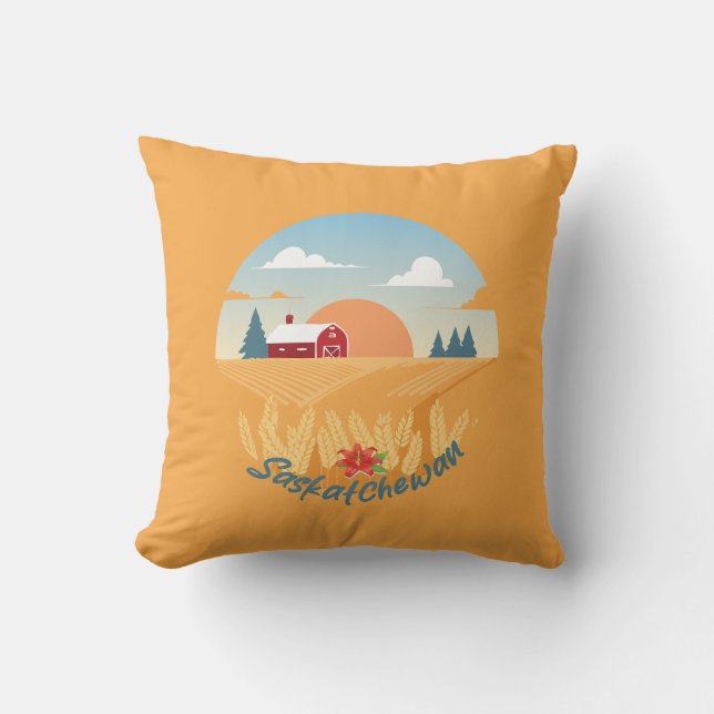 Vintage Saskatchewan Cushion (Front)