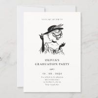 Vintage sassy lady elegant graduation