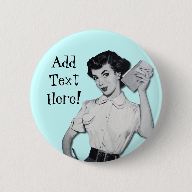 Vintage Sassy Secretary 6 Cm Round Badge (Front)