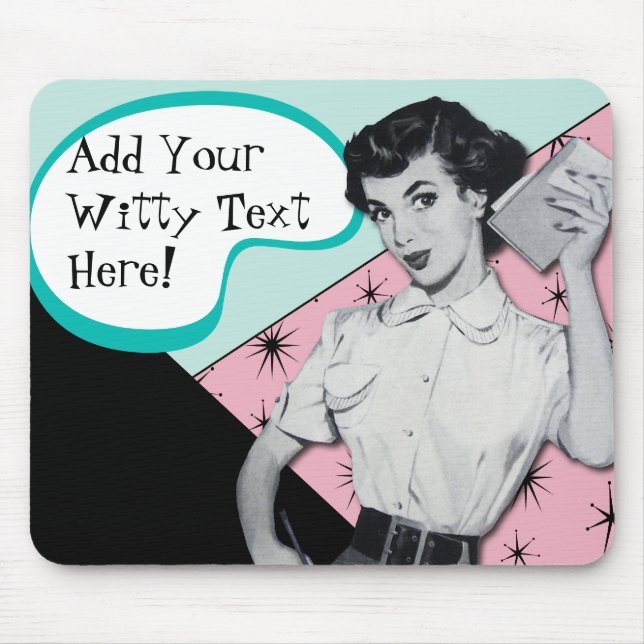 Vintage Sassy Secretary Mousepad (Front)