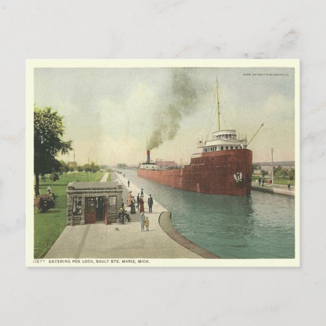 Vintage Sault Ste Marie Postcard (Front)