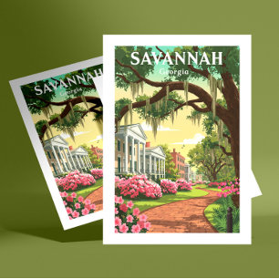 Vintage Savannah Georgia Postcard