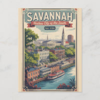 Vintage Savannah Georgia Retro Travel