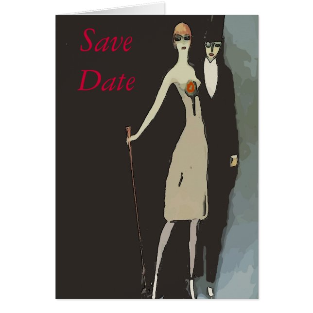 Vintage Save Date Card (Front)