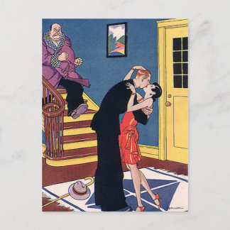 Vintage Save the Date, Funny Love and Romance Announcement Postcard