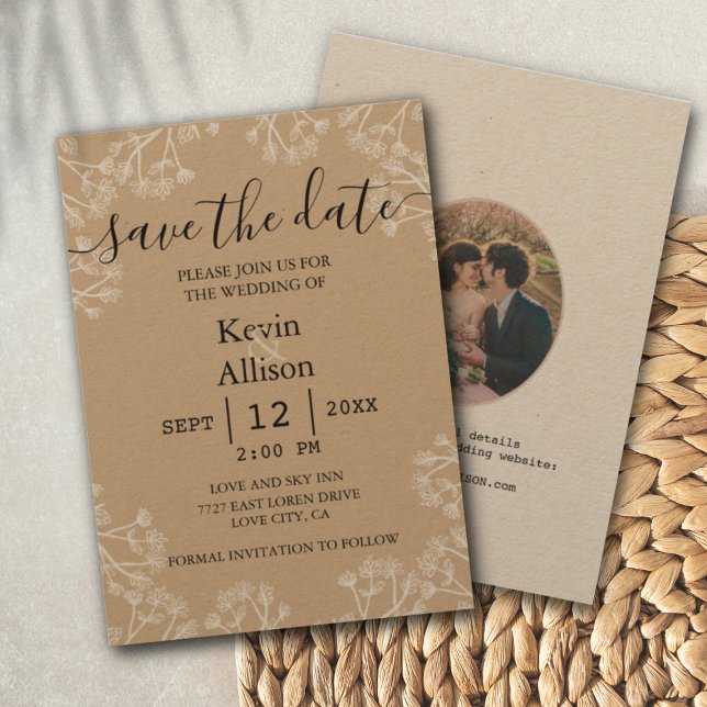 Vintage Save The Date Simple Wedding Invitation (Creator Uploaded)