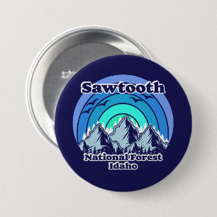 Vintage Sawtooth National Forest 7.5 Cm Round Badge