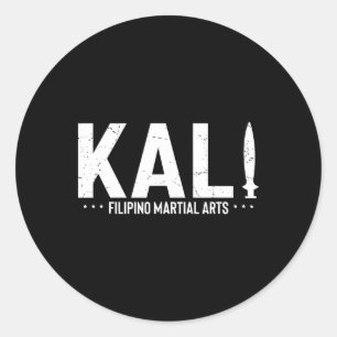 Vintage Saying Kali Filipino Martial Arts Training Classic Round Sticker