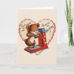 Vintage Scale Valentine's Day Greeting Card
