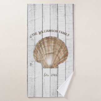 Vintage Scallop Shell Bath Towel Set