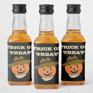 Vintage Scarecrow Liquor Bottle Label