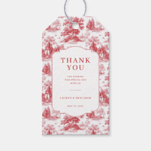 Vintage Scarlet Château Wedding Gift Tags