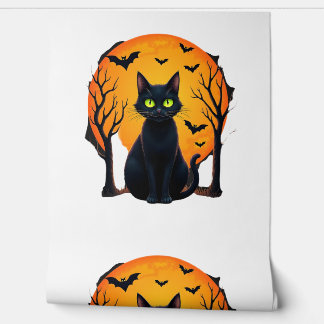 Vintage Scary Christmas Cat Costume Retro Cat Moon Wallpaper
