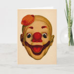 Vintage Scary Clown Birthday Card<br><div class="desc">Custom restored,  high quality vintage clown image.</div>