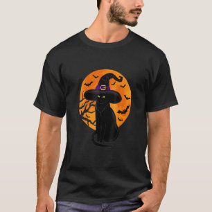 Vintage Scary Halloween Black Cat 1 T-Shirt