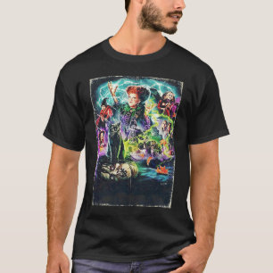 vintage scary halloween black cat Skeleton costume T-Shirt