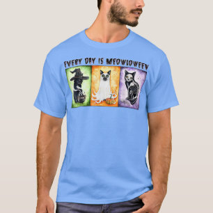 Vintage Scary Halloween Cat Costume Classical Horr T-Shirt