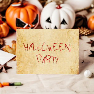 Vintage scary Halloween party Invitation