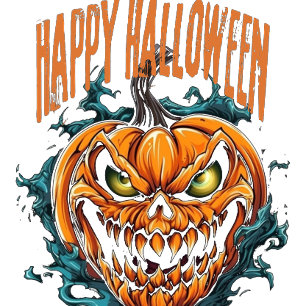 Vintage Scary Halloween Pumpkin Party T-Shirt