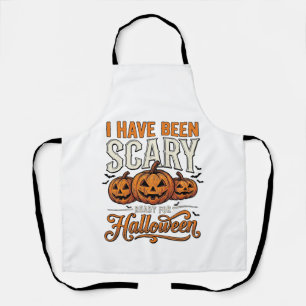 Vintage Scary Halloween Pumpkin Shirt Design_1 Apron