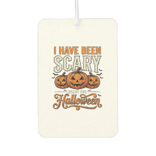 Vintage Scary Halloween Pumpkin Shirt Design_1 Car Air Freshener