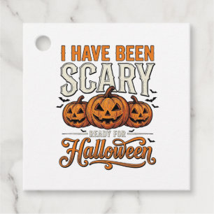 Vintage Scary Halloween Pumpkin Shirt Design_1 Favour Tags