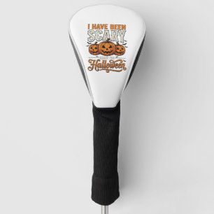 Vintage Scary Halloween Pumpkin Shirt Design_1 Golf Head Cover