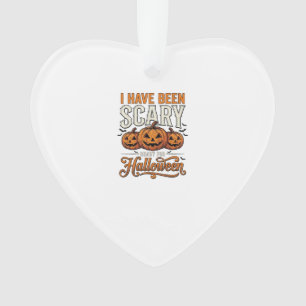 Vintage Scary Halloween Pumpkin Shirt Design_1 Ornament