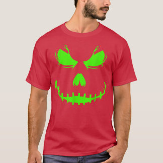 Vintage Scary Pumpkin Face Jack O Lantern Hallowee T-Shirt