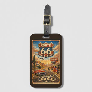 Vintage Scenic Route 66 Centennial Luggage Tag
