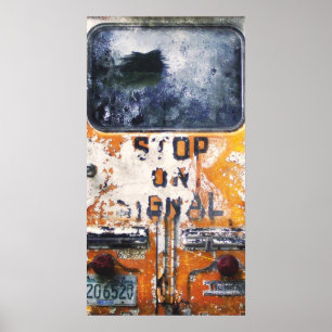 Vintage school bus poster