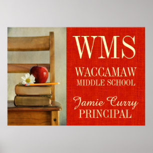 Vintage School Chair School Poster