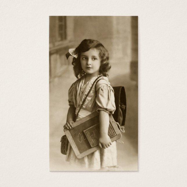 Vintage school girl bookmark (Front)