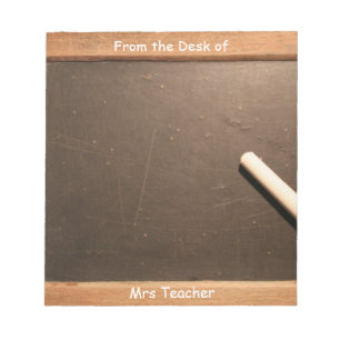Vintage School Slate Personalised Teacher Notepad3 Notepad