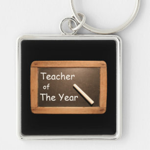 Vintage School Slate Teacher of the Year keychain