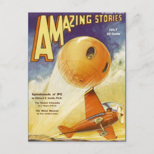 Vintage Sci Fi book cover art U.F.O. Postcard