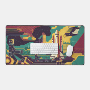 Vintage Sci-Fi Dream Desk Mat