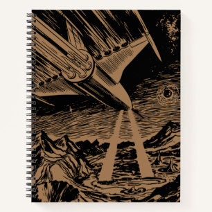 Vintage Sci-Fi Space Rocket Bullet Journal