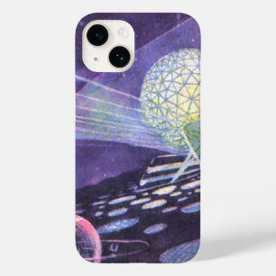 Vintage Science Fiction, a Glowing Orb with Aliens Case-Mate iPhone 14 Case