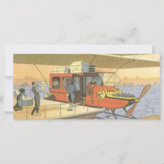 Vintage Science Fiction Aeroplane Helicopter Limo