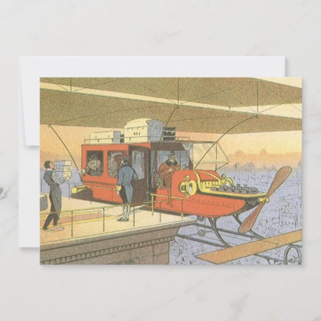 Vintage Science Fiction Aeroplane Helicopter Limo (Front)