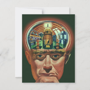 Vintage Science Fiction, Alien Brain in Laboratory