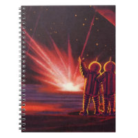 Vintage Science Fiction Alien Red Planet Explosion