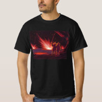 Vintage Science Fiction Alien Red Planet Explosion