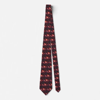 Vintage Science Fiction Alien Red Planet Explosion Tie
