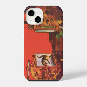 Vintage Science Fiction, Alien Steam Punk Helmets iPhone 14 Case