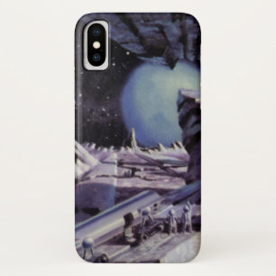 Vintage Science Fiction, Aliens on Moon in Space Case-Mate iPhone Case