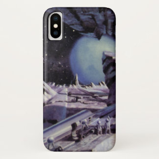 Vintage Science Fiction, Aliens on Moon in Space Case-Mate iPhone Case
