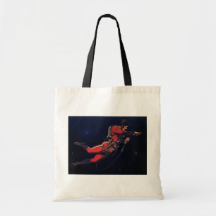 Vintage Science Fiction Astronaut in Outer Space Tote Bag